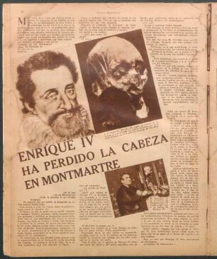 Enrique IV ha perdido la cabeza en Montmartre
