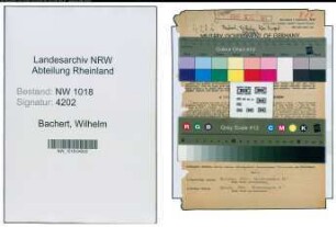 Entnazifizierung Wilhelm Bachert , geb. 23.06.1904 (Kaufmaennischer Angestellter)