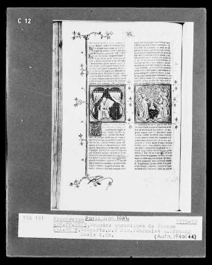 Grandes Chroniques de France — Die Krönung Karls des Großes, Folio fol. 85 verso