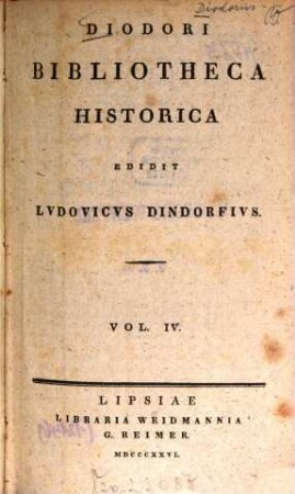 Diodori bibliotheca historica. 4