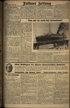Zweite Ausgabe vom Samstag, den 22. März 1930.