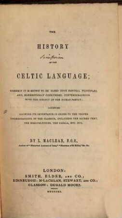 History of the Celtic Language