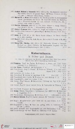 Kaisermünzen (Nr. 1082 - 1552)