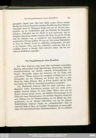 Die Baugestaltung der neuen Hauptstadt.