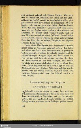 Fünfunddreißigstes Kapitel: Gastfreundschaft