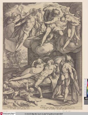 [Mars und Venus von Vulcan den Göttern vorgeführt; Mars and Venus Suprised by Vulcan; Venus en Mars betrapt door Vulcanus]