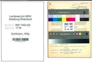 Entnazifizierung Willy Kuhlmann, geb. 15.03.1908 (Chorsaenger)