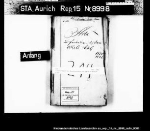 Diätenrechnungen des Anwachsaufsehers Jan Ockels zu Heinitzpolder