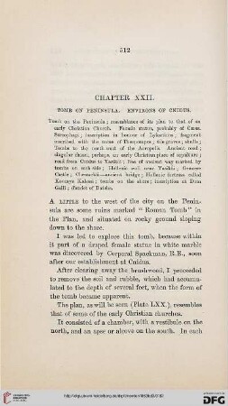 Chapter XXII: Tomb on Peninsula. Environs of Cnidus