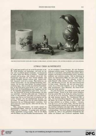 Etwas über Kunstbesitz