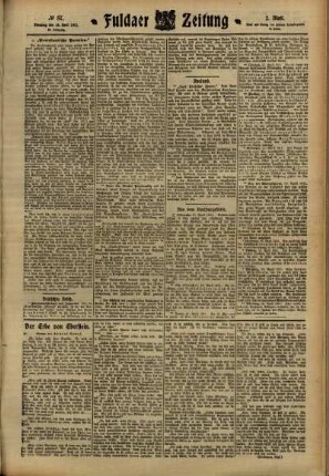 Zweite Ausgabe vom Dienstag, den 18. April 1911.