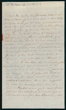 Brief von Samuel Elias von Bridel-Brideri an Antoinette de Bridel