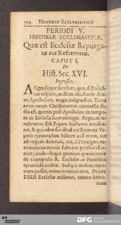 Periodus V. Quae est Ecclesiae Repurgatae aut Reformatae.