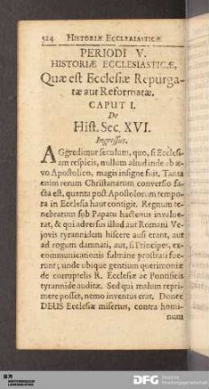 Periodus V. Quae est Ecclesiae Repurgatae aut Reformatae.