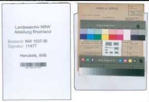 Entnazifizierung Willi Henckels , geb. 22.03.1896 (Reisender)