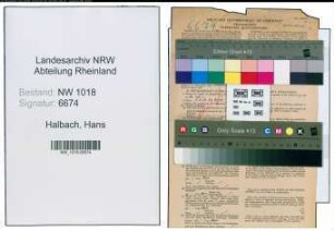 Entnazifizierung Hans Halbach , geb. 02.06.1908 (Techniker)