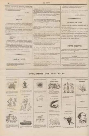 Programme des spectacles