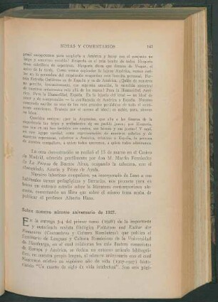 Sobre nuestro número aniversario de 1927