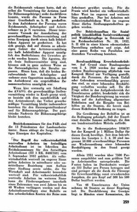 Der Begriff der volkswirtschaftlich wertvollen Arbeiten im freiwilligen Arbeitsdienst [Arbeitsfürsorge]