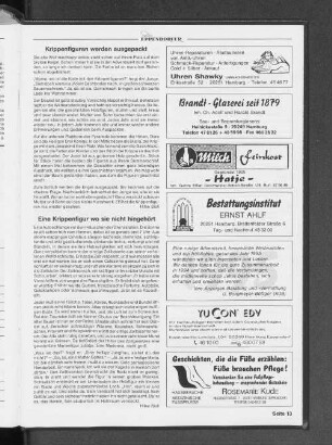 Eine Krippenfigur wo sie nicht hingehört