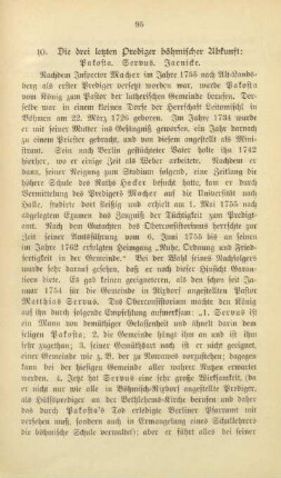10. Die drei letzten Prediger böhmischer Abkunft