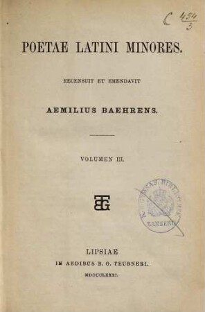 Poetae Latini minores, 3