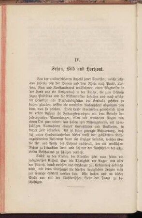 IV. Sehen, Bild und Horizont.