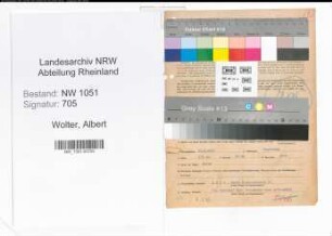 Entnazifizierung Albert Wolter , geb. 19.03.1893 (Kaufmann)
