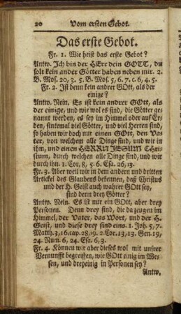 Das erste Gebot. - Das ander Gebot.