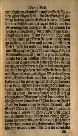 Monathliche Vorbereitung Zu einem Heiligen Tod : Umb das End Eines jeden Monaths, Durch eine Kurtze Versammlung des Geists, sorgfältig zu gebrauchen, Von allen Fromm zu leben, glückselig zu sterben begierigen Seelen