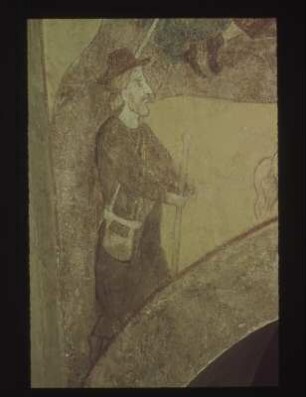 1. Joch, Südseite: der heilige Jacobus Major mit den Pilgern und Bettlern