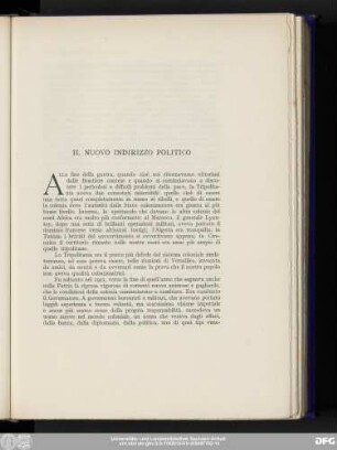 Il Nuovo Indirizzo Politico
