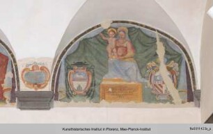 Kreuzigung Christi und thronende Madonna