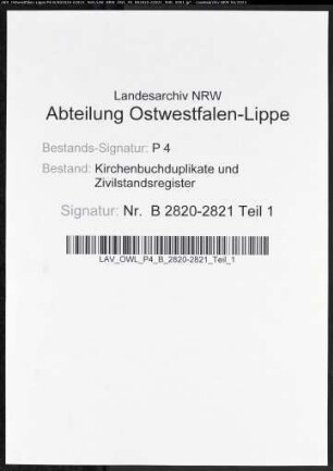 Heiratsbelege zum Zivilstandsregister von Hohenlimburg (H 1811)