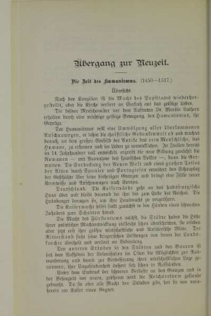 Übergang zur Neuzeit