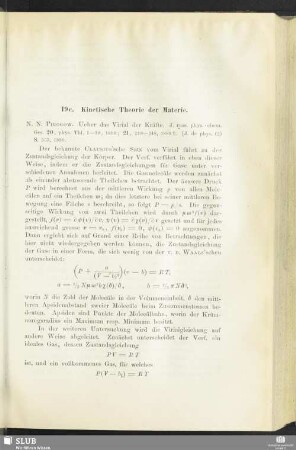 19c. Kinetische Theorie der Materie