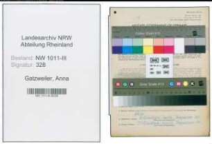 Entnazifizierung Anna Gatzweiler , geb. 10.04.1904 ()