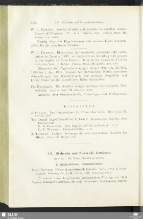 3 N. Stehende und fliessende Gewässer