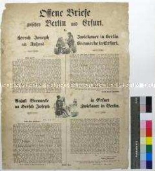Maueranschlag "Offene Briefe zwischen Berlin und Erfurt"