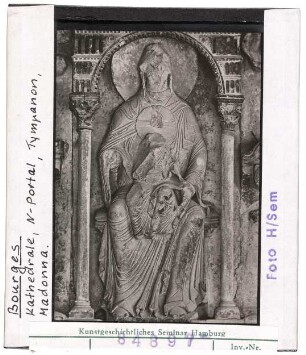 Bourges: Kathedrale Saint-Etienne, Nordportal, Madonna