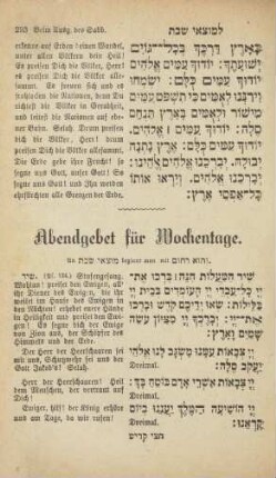 Abendgebet für Wochentage