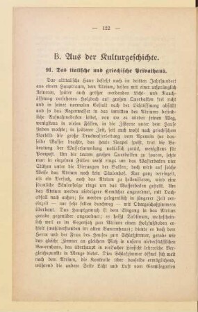 B. Aus der Kulturgeschichte