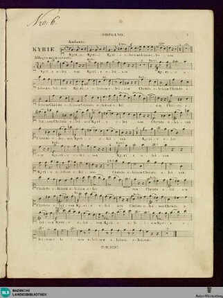 Pastoral-Messe : für 4 Singstimmen, 2 Violinen, Flöte, 2 Clarinetten, Fagott, 2 Trompeten, Pauken, Contrabass und Orgel; 72tes Werk