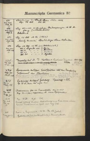 Katalog der Handschriften Ms. germ. oct. 671-1220