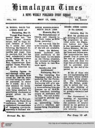 No. XXXIX (17 May 1959)