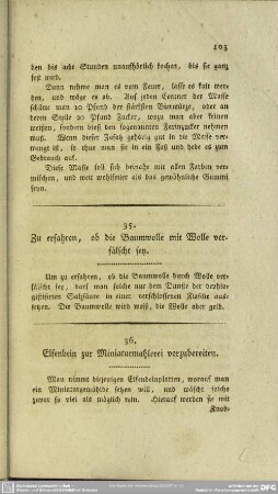36. Elfenbein zur Miniaturmahlerei vorzubereiten