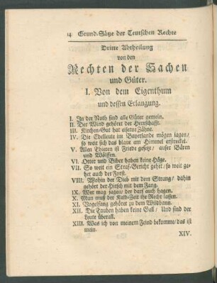 Dritte Abtheilung von den Rechten der Sachen und Güter.