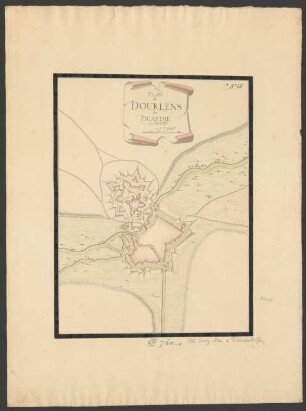 Plan de Dourlens en Picardie