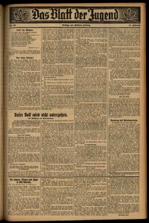 Zweite Ausgabe vom Mittwoch, den 18. Februar 1931.