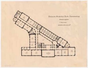 Technische Hochschule Berlin Erweiterungsbau: Grundriss (Erstes Stockwerk)